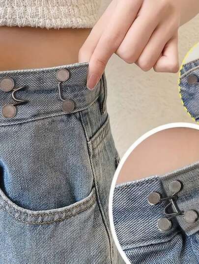 1-5 قطع من أداة شد الخصر بدون مسامير، مشابك شد الخصر الدائرية، أزرار بنطلون قابلة للتعديل فوراً، دبابيس معدنية مضادة للتعرض، مشابك بنطلون قابلة للفصل وعصرية، للجنسين، معدن عالي الجودة، بدون أدوات مطلوبة، مناسبة للجينز والتنانير والبناطيل، دبابيس أزرار الياقة، هدايا للأم