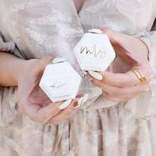 Customized Velvet Ring Box, Engagement Ring Box, Wedding Ring Box, Marriage Ring Box, Double Slot Ring Holder, Anniversary Gift - Multicolor - View 6