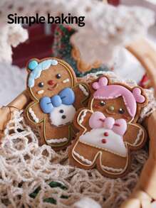 قالب تشكيل بشكل رجل زنجبيل، قالب تشكيل بسكويت لأم وطفل في عيد الميلاد، ختم بشكل رجل زنجبيل للبنات والأولاد لديكور عيد الميلاد، أداة تشكيل البسكويت والكيك، أداة صنع الحلويات، ديكورات عيد الميلاد، بيجامات عيد الميلاد، هدايا عيد الميلاد، ديكور عيد الميلاد