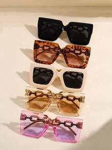 1/3/5副装男女通用方形波西米亚风太阳镜，适合街头风、旅行、运动、驾驶、海滩、节日、度假、钓鱼、户外活动、高尔夫、街头风、驾驶、派对、郊游、徒步旅行 - 彩色 - 查看 15