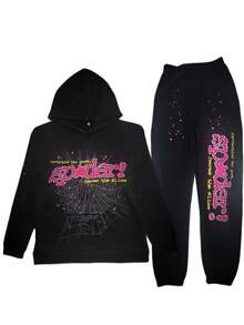 Unisex Hoodie Y2k Cobweb Spider Hoodie Graphic Sweatshirt Novelty Gift - Black - View 1
