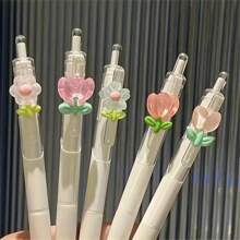 1/5/10pcs Random Vegetable-Shaped Pen, High-Quality Writing Pen With 0.5mm Tip, Black Ballpoint Pen For Students