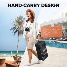 Vokelater Suitcase Organizer, Travel Luggage Organizer Hanging Shelves Packing Cube Closet/Collapsible Portable Travel Organizer For Carry-On, Small, Black