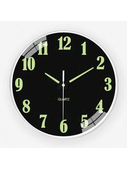 PC Glow In The Dark Wand Clock, Creative Silent Living Room Bedroom, Home Kitchen, Office Easter Friend "10" 12 "(No Battery) (Needs To Absorb Enough Verlichting Energy Shine)