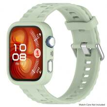 Soft Silicone Strap+Silicone Case Compatible With Huawei Watch Fit 4 Pro Sports Strap Case Hollow Compatible With Huawei Fit 4 Protective Accessories