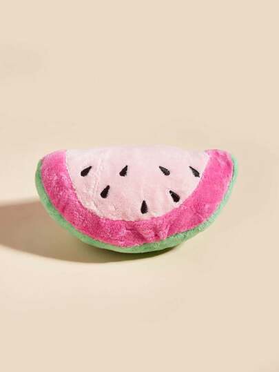 1pc Watermelon Shaped Squeaky Toy, Suitable For Pet Companion And Play
