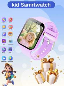 ERUN 2025年新款儿童智能手表，儿童游戏手表，18款趣味游戏，1.83英寸触摸屏，超低功耗芯片，计步器，拍照，手电筒，闹钟提醒，相机，相册，日历，计步，倒计时，计算器，秒表，手电筒灯， - 彩色 - 查看 15