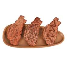 Simulación de PVC, modelo de comida de filete falso, accesorios de fotografía, accesorios de decoración de restaurante, comida bonita y realista, peso ligero XNFD - Filete frito en sartén - Ver 8