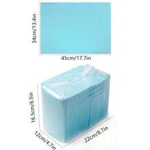 125片/包 一次性美甲桌布，12.6英寸 x 17.72英寸（32x45厘米）防水三层美甲沙龙桌布纸，清洁垫，适用于指甲油、纹身（粉色、白色、紫色、蓝色） - 彩色 - 查看 8