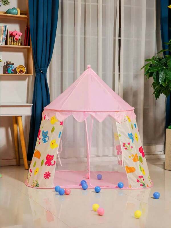 1pc The Cartoon-Themed Tent Is An Essential And Wonderful Item For Both Outdoor Camping And Indoor Setup.