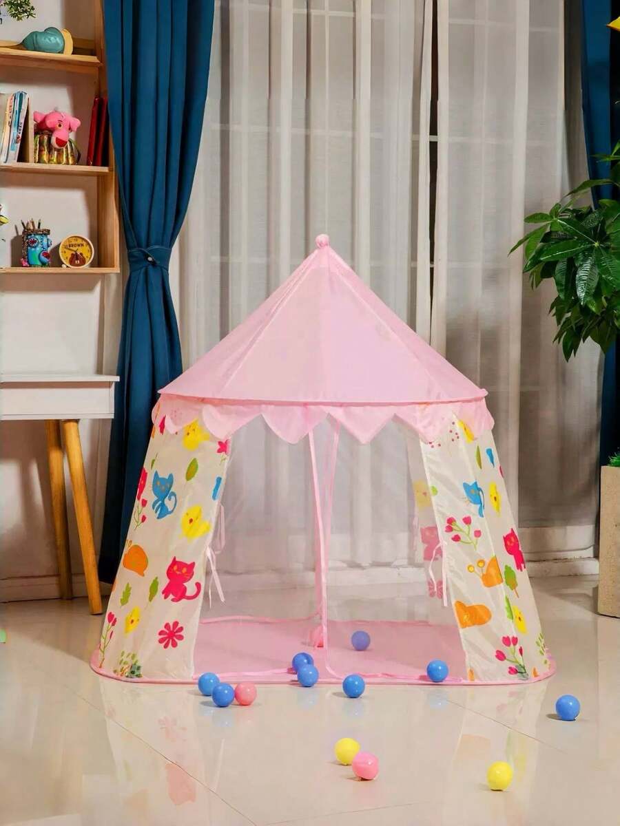 1pc The Cartoon-Themed Tent Is An Essential And Wonderful Item For Both Outdoor Camping And Indoor Setup.