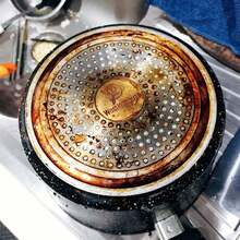 1pz Pasta de limpieza de acero inoxidable, crema limpiadora mágica para manchas de aceite rosa, limpiador para estufas, cocinas de gas, campanas, ollas y sartenes, herramientas mágicas para eliminar el óxido de la cocina, crema desincrustante, suministros de limpieza de cocina, herramientas de limpieza, adecuado para baños y cocinas 500g - Gris - Ver 7