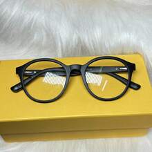 Round Prescription Glasses For Men, TR High Resistance, Circle, Size M - xanh - Xem 2