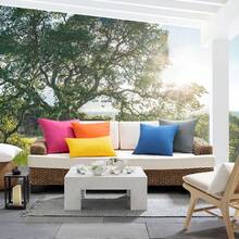 Phantoscope Colorful Waterproof Outdoor Pillow Inserts - All-Weather Throw Pillows For Patio, Camping, Tent & Couch (No Cover Needed, Decorative Cushion Stuffer) - 黃色 - 查看 6