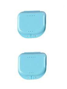 2/3pcs New Dental Retainer Storage Box, Breathable Orthodontic Retainer Case, Mini Portable Denture Box, Breathable Orthodontic Appliance Storage Box, Denture Box, Minimalist Solid Color Denture Storage Box, Plastic Denture Storage Box, Portable Denture Storage Box With Holes, 1pc - Multicolor - View 14