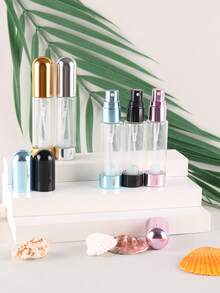 1 件/5 件 5ml 迷你玻璃底可填充香水瓶 - 防漏铝喷雾器 - 便携式细雾喷雾瓶 - 可再填充且易于泵送的设计 - 适合香水、古龙水 - 旅行必备 - 居家、卧室、浴室装饰、旅行配件，适用于婚礼、派对、节日、返校、生日 - 送给爸爸、妈妈、朋友、新年、配饰、趣味礼物 - 彩色 - 查看 3