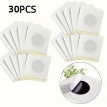 30/60pcs Navel Stickers - Adhesive Base, Applicable To Abdomen, Arms And Thighs - No Battery Required, Portable Patch - Convenient To Carry, Easy To Use, Non-Electric Solution - White - View 10