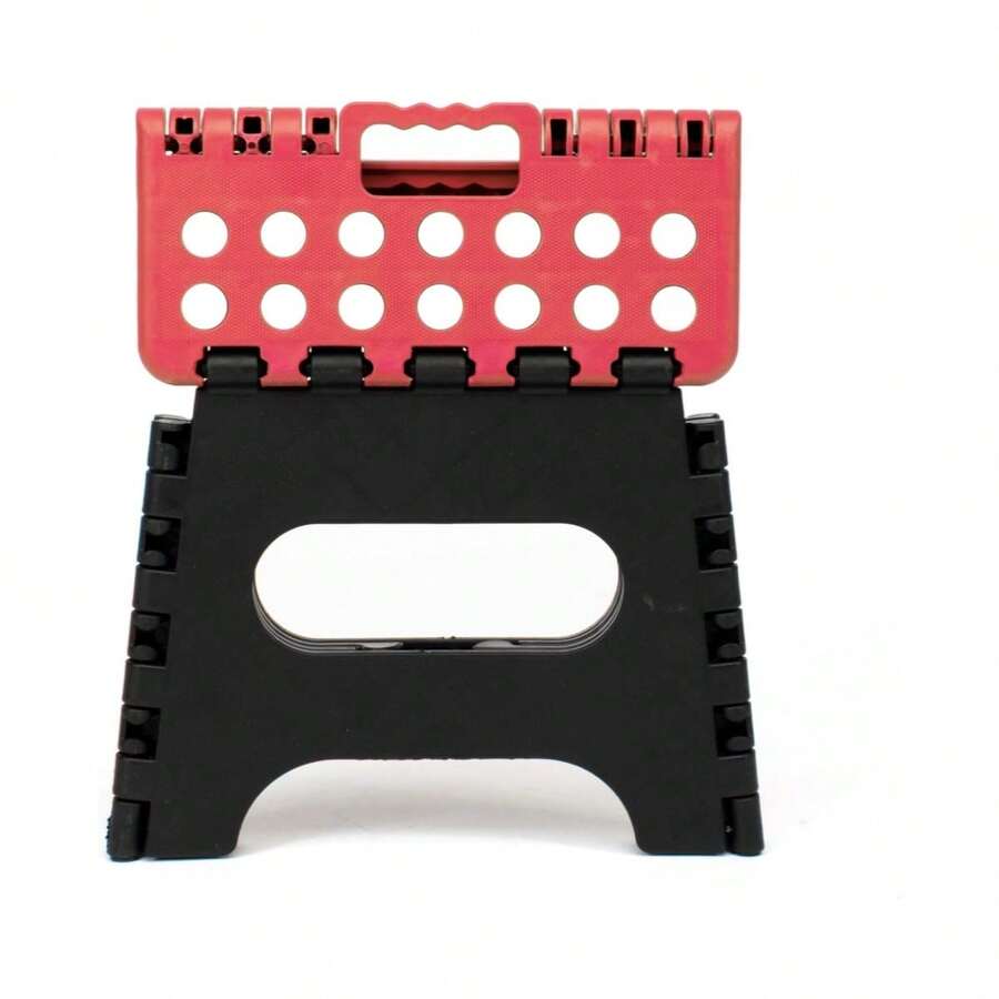 ZYLX SHOPPING - Taburete Plegable Multiusos en PVC Resistente | Varios Tamaños | Banqueta Baño y Escalera Pequeña - Rojo - Ver 1