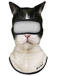 3D Cat Ski Balaclava Sheisty Face Mask With Ears - Multicolor - View 4