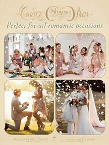 1000/3000pcs Heart-Shaped Confetti, Suitable For Bridal Shower Decor, Wedding Decor, Engagement Decor, Wedding Table Decor, Wedding Supplies, Party Decor, Engagement Party Decor, Wedding Party Favors, Confetti, Wedding Decor Party Favors, Room Decor, Bride - Multicolor - View 9