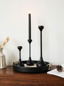 1 buc Suport de lumânare din lemn negru în formă de lacrimă, Suport minimalist pentru lumânări Wabi-Sabi și aromaterapie, Suport înalt romantic francez pentru lumânări, Potrivit pentru decorul casei, Suport de lumânări pentru sufragerie și sufragerie, Decor pentru evenimente și petreceri de nuntă, Cadou