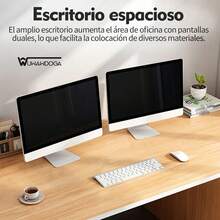 Escritorio para Home Office con 3 Cajones - Mueble de Oficina en Casa Moderno y Funcional, Perfecto para Teletrabajo y Estudio-Ideal para Dormitorios y Apartamentos Pequeños - Blanco - Ver 9