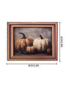 FEILIYA 1pc Creative 3D Halloween Vintage Photo Frame Magnetic Refrigerator Sticker Wooden Poster Fridge Magnet