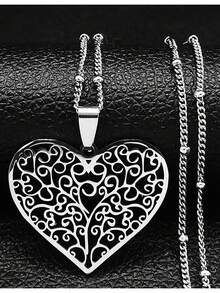 不锈钢生命之树项链，女士个性化项链，银链项链 - 生命之樹 - 查看 9