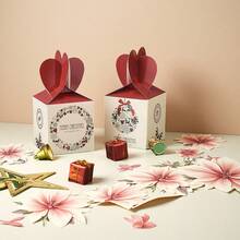 Cutie de Crăciun cu mere, cutie cadou de Crăciun cu bomboane cu fructe ale păcii, modele multiple trimise aleatoriu / 12 bucăți - Multicolor - Vizualizare 4