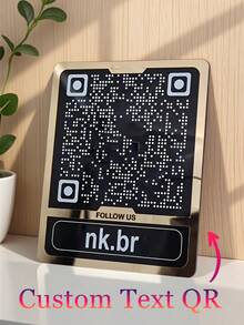 Customized Social Media Acrylic Display Sign, Elegant Business Logo Plaque With QR Code And Follow Button, Customizable Text, URL And QR Code, 2D Flat Design, Multipurpose Desktop Decor, Suitable For Salons, Spas, Offices, Retail Stores - 2D Flat Design, Office Display, Fashionable Appearance, Glossy Finish, Salon Decor, Exquisite Craftsmanship, Salon Owner, Opening Gift - Multicolor - View 2