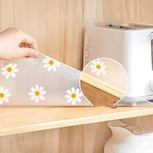 1pc Daisy Flower Print Kitchen Cabinet Anti-Oil Anti-Moisture Anti-Mold ...