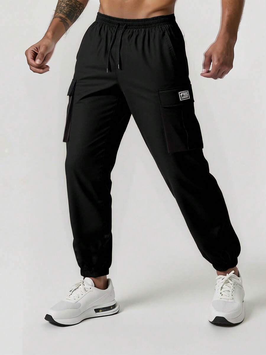 Pantaloni cargo casual da uomo per autunno/inverno, pantaloni da lavoro alla moda per esterni, adatti per l'autunno