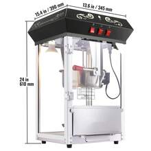 Countertop Popcorn Maker, 850W, 8 Oz, 48 Cups, Black - 查看 10