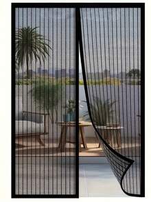 1 件装易安装磁性窗帘 - 自封式（含 9 对磁铁和包边），无需钻孔，房间装饰，家居装饰，尺寸 35.43 英寸 x 82.67 英寸，防虫，透气，经典款式，适用于卧室、客厅等各种房间，用途广泛，是返校季必备单品。 - 彩色 - 查看 11