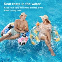 [3 Pack] Adult Inflatable Pool Floats Chair, Water Leisure Inflatable Floating Chair,Drink Holder, Ergonomic Headrest,Pool Floaties For Adults Swimming Pool Party, Summer Water Fun3