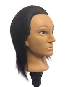 100% Real Hair Men Mannequin Heads With For Hair Training Styling Solon Hairdresser Dummy Doll Heads For Practice Hairstyles - Multicolor - View 22