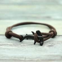 51Luckind Bobo Handmade Milan Double Rope Bracelet Charms Marine Life Shark Bracelets For Men Women Gothic Viking Jewelry Men - Grey - View 11