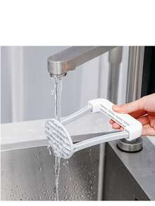 1pc Potato Masher, Manual Potato Squeezer With Wavy Pattern, Kitchen Gadget For Mashing Potatoes,Vegetable Fruit Tools,Kitchen Items,Cutter,Food,Salad,Decor,Storage,Party,Birthday. - White - View 6