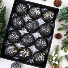 Vintage Weihnachtsornamente für Baumdekorationen - Kupfer Weihnachtskugeln Bronze für Innenraum Feiertags Weihnachtsdekor - 80mm 3,15 Zoll, 12 Pack Heim Dekor Weihnachtsdekorationen Zimmer Dekor Weihnachtsdekorationen Zuhause Weihnachtsgeschenke Weihnachtsdekor - Verschiedenfarbig - Übersicht 13