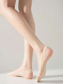 1/5 Pairs Invisible Boat Socks Women Summer Silicone Non-Slip Socks For High Heels Shoes Ice Silk Thin Half-Palm Suspender Sock