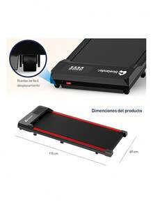 Walking Pad Bluelander banda caminadora plegable eléctrica ejercicio fitness compacto portátil entrenamiento en casa oficina equipo multifunción ajustes velocidad deporte salud cardio - Negro - Ver 5