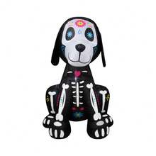 Importadora La Merced Inflatable Halloween Decoration Dog Skeleton Ghost With Led Light Inflatable Decorative Outdoor Puppy Halloween - Black - View 3