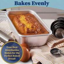 3pcs/1pc Non-Stick Rectangular Aluminum Bread, Cake, Cheesecake And Brownie Baking Pan, Suitable For Christmas Baking