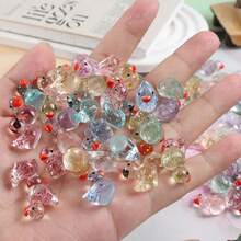 50/100只迷你闪光树脂鸭 - 彩色亮片鸭装饰，适用于DIY工艺品、娃娃屋、微景观、水族箱、生日礼物、毕业典礼和家庭派对装饰 - 亮片款鴨子 - 查看 2