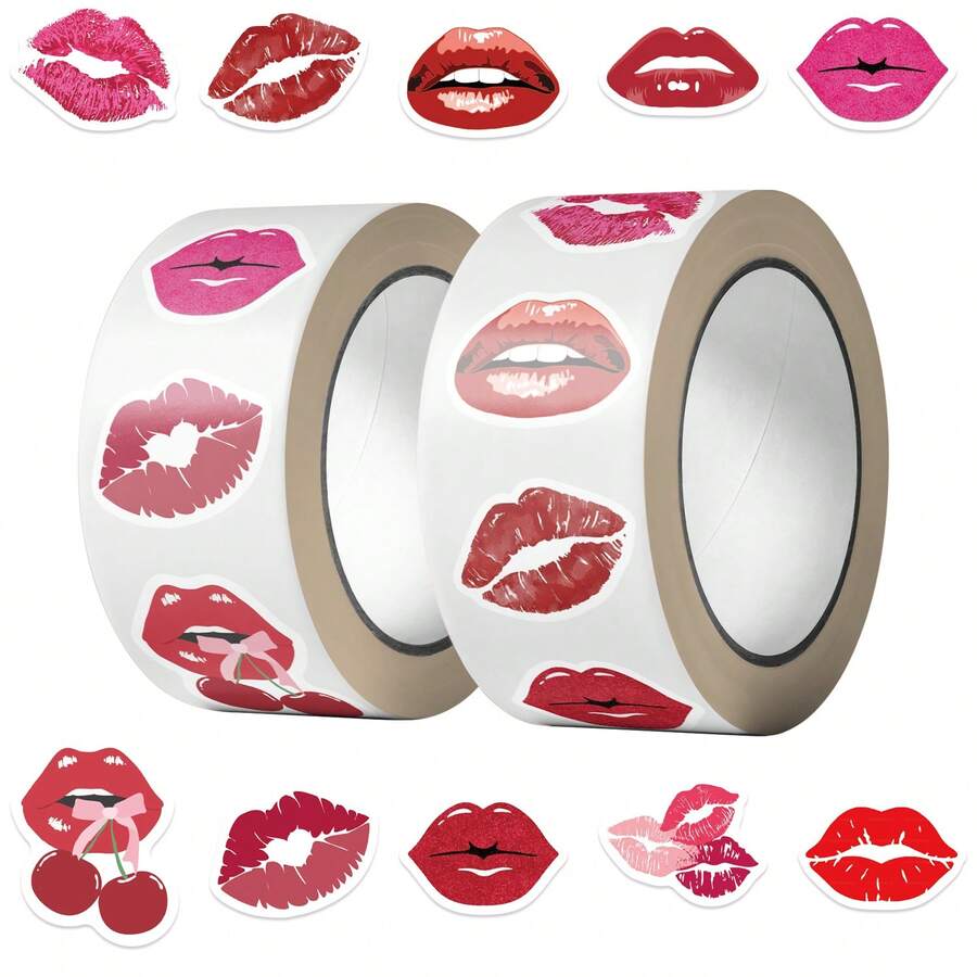500pcs Lips Roll Stickers, 10 Styles Insect Stickers For Parties, Walls, Scrapbooks, Envelopes, Birthday And Greeting Cards