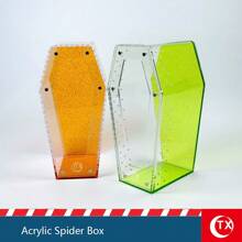 1pc Transparent Acrylic Pet/Plant Habitat Container, Suitable For Succulents, Greenery, Flowers, And Small Reptiles Like Tarantulas, Spiders, Lizards, Insects, Mantis, With Ventilation Holes, Magnetic Lid Design, Comfortable, Breathable, Visible Habitat, Ideal For Beginner Planting And Raising, Christmas, Halloween Decor, Gift