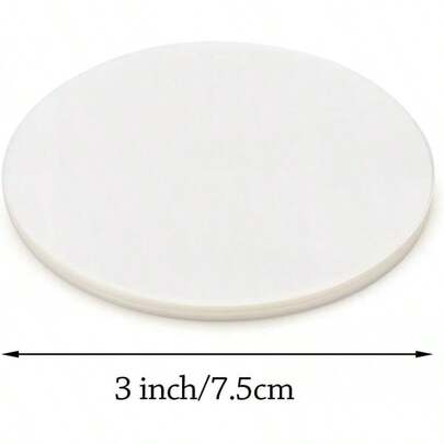 100Pcs 75mm(3 Inch) Button Parts With Circle Mylars, Film Plastic Badge Protective Films Arts Crafts Supplies