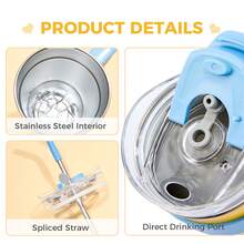 Miniso 小小兵收藏系列不鏽鋼吸管杯（1600毫升） - 黃色 - 查看 5