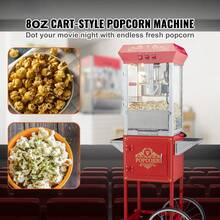 Popcorn Maker 8 Oz Popcorn Machine With Cart 850W 48 Cups Red - 查看 2