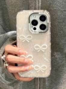 1pc Luxury Electroplated Rhinestone Edged Shiny Star Transparent Full Body Shockproof Phone Case, Compatible With IPhone 17/17 Air/17 Pro/17 Pro Max, 16, 16 Pro, 16 Plus, 16 Pro Max, 15, 14, 14 Pro Max, 13, 12, 11